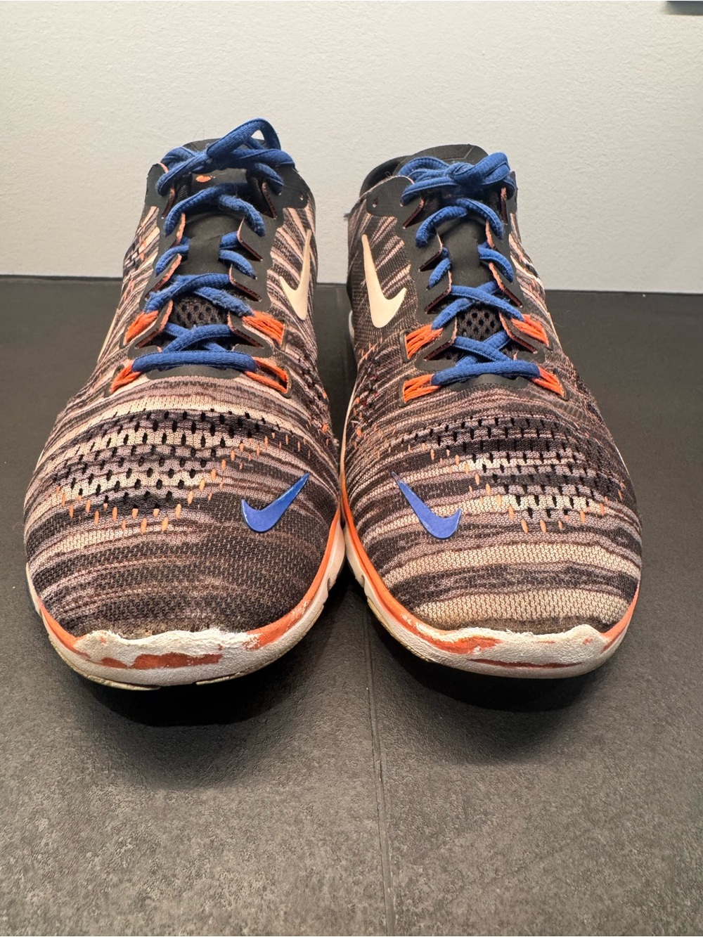 Nike Black, Blue & Orange Flyknit Running Shoes - Picture 7 of 7